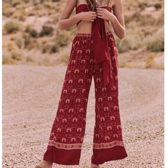 Spell & The Gypsy Collective Copper‎ Jewel Palazzo Pants Size Small - Picture 3 of 13
